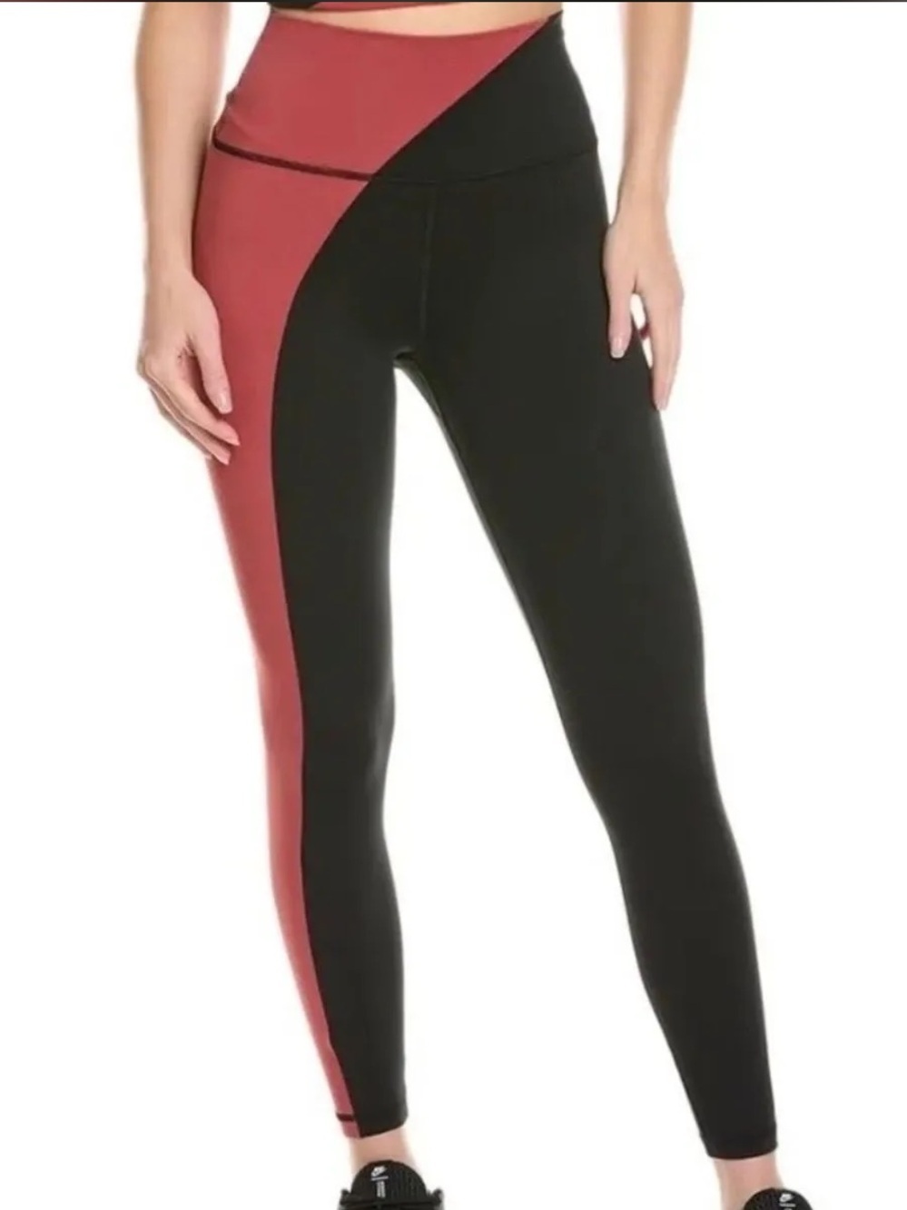 Spiritual Gangster High Waisted 7/8 Leggings Rosewood/Black - Picture 7 of 8